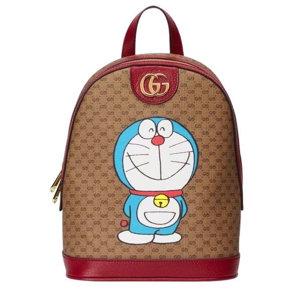 GUCCI X DORAEMON Logo GG Supreme Monogram Ophidia Small Backpack Bag $3650 NWT - Picture 16 of 16